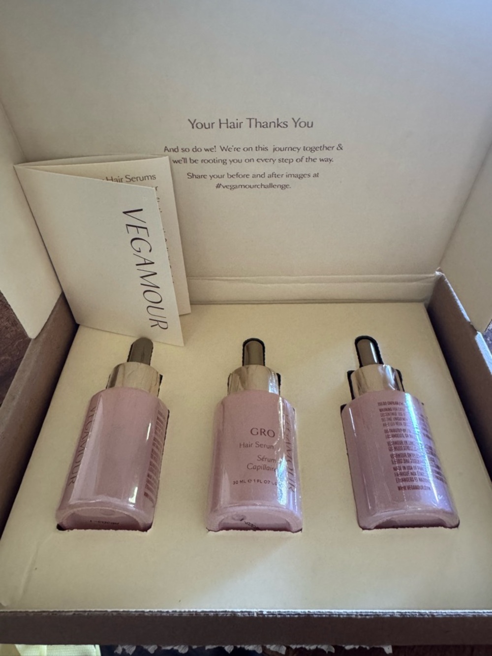 Vegamour GRO Hair Serum Trio - Pink Nourishing Treatment